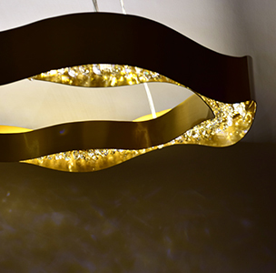 Wave Chandelier with Crystals by Sahil & Sarthak